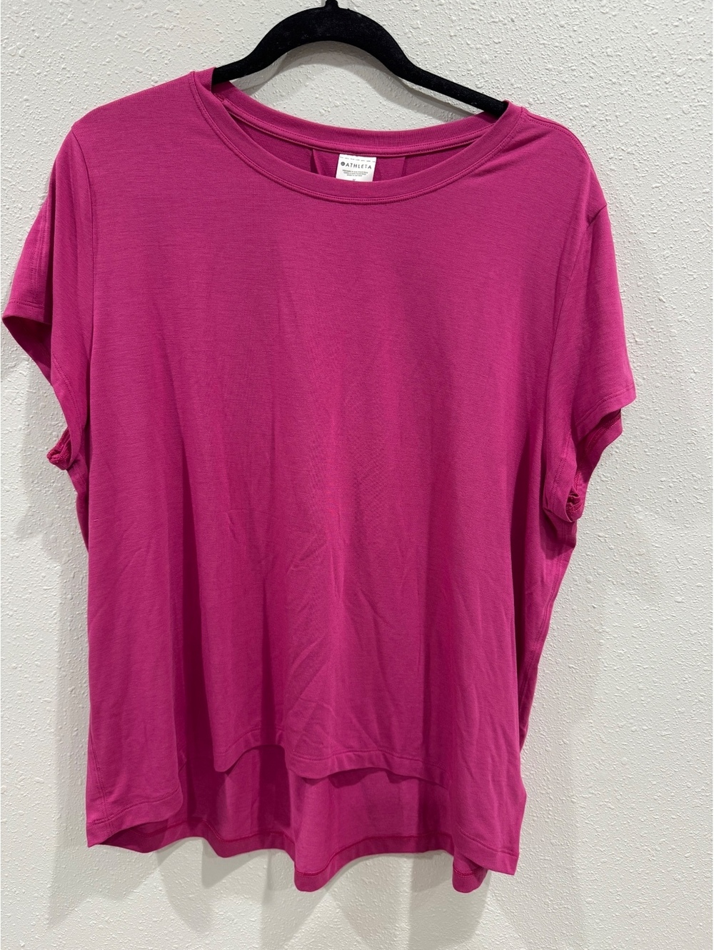Athleta With Ease Tee Women’s Medium Fuchsia Pink High Low Relaxed Top [COPY]